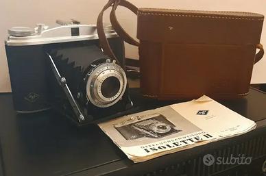 Agfa Isolette II custodia pelle e istruzioni