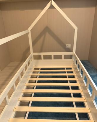 Letto Montessoriano per bambini 80x160 cm bianco