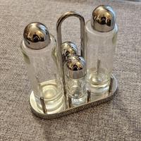 Alessi servizio per olio, aceto, sale e pepe