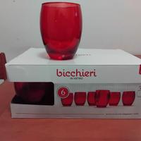 Set 6 bicchieri rossi