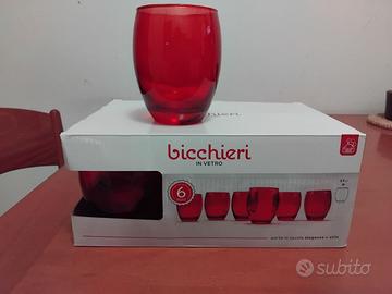Set 6 bicchieri rossi