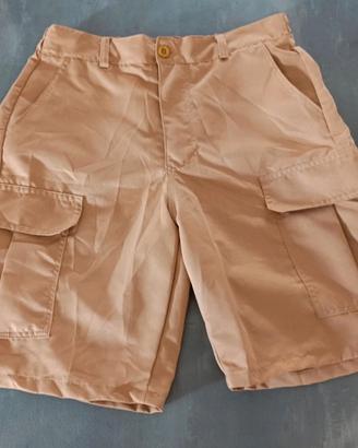 Pantaloncini cargo beige