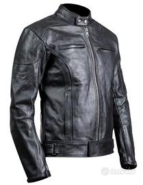 Giacca giubbotto chiodo moto L vera pelle NUOVA