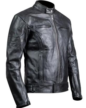 Giacca giubbotto chiodo moto L vera pelle NUOVA