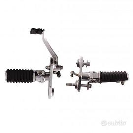 Coppia pedane poggiapiedi moto custom