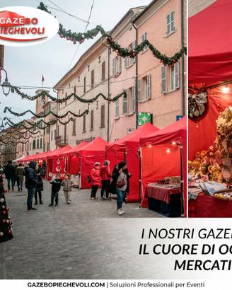 Gazebo certificato mercati mercatini eventi 3x3 m