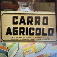 Targa d’epoca trattore agricolo