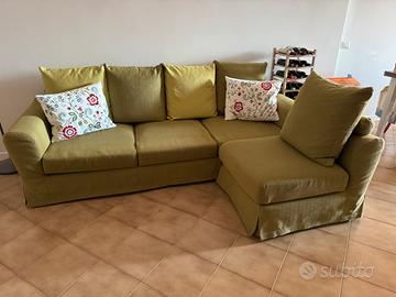 Divano Poltronesofà con chaise longue – verde lime