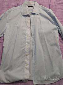 Camicia Milena azzurra con righe bianche tg 43