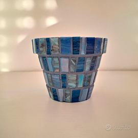 Vaso artigianale fatto a mano con Mosaico Bisazza