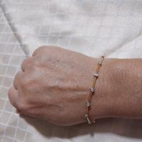 bracciale oro 18 carati con 14 brillantini 