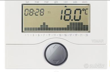 Cronotermostato a batt. parete bianco - 01910