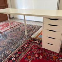 Scrivania bianca 200x60 cm