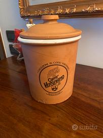 Barattolo in cotto vintage caffè vergnano