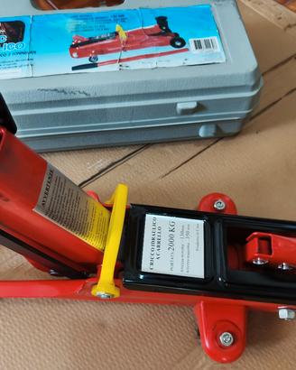 cric sollevatore auto a carrello 2 tonnellate 