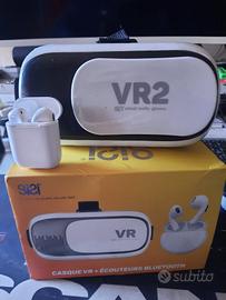 Visore realtà virtuale con cuffiette NUOVO mai usa