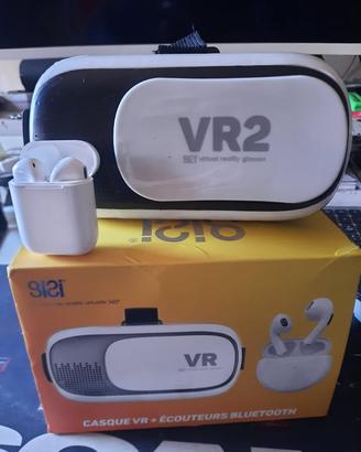 Visore realtà virtuale con cuffiette NUOVO mai usa