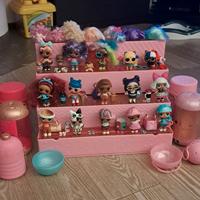 Collezione di 17 LOL con espositore e contenitori