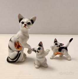 Miniature gatti in porcellana bone China