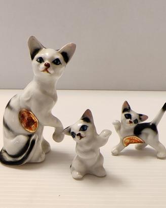 Miniature gatti in porcellana bone China