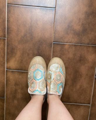 Espadrilles ricamate con paillettes - Taglia 38