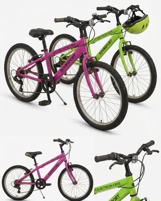 Due Biciclette da Bambino/a Fucsia e verde fluo