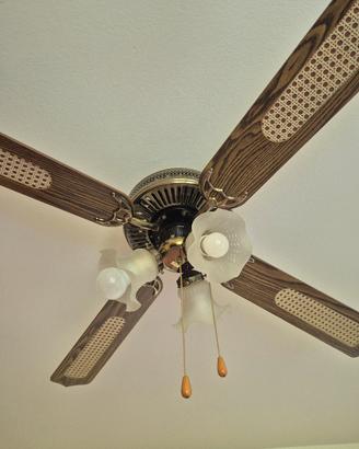 lampadario con ventola