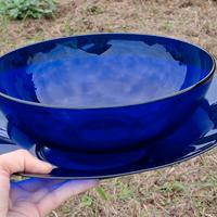 Piatto con sottopiatto Blue