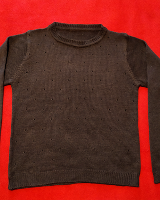 Maglione bucherellato donna 100% cotone