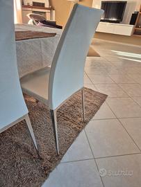 4 sedie in vera pelle