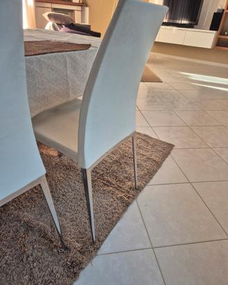 4 sedie in vera pelle