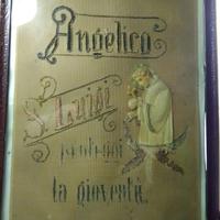 Quadro sacro epoca tardo 800 in cera -san luigi