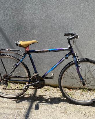 Mountain bike, viola e blu e nero, ruote da 26''