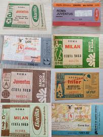 biglietto calcio vari anni