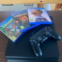 PlayStation 4 con 3 giochi e 1 controller - Ottime