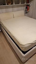 Letto contenitore con rete a doghe