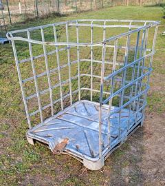 cestone cesta gabbia contenitore per legna