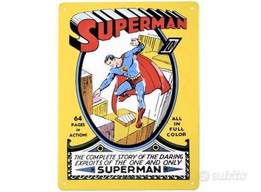 Targa metallica Metal Plate Dc Comics Superman vin