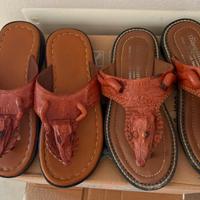 ciabatte artigianali di coccodrillo