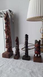 oggetti in legno dipinti a mano