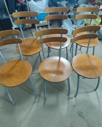 sei sedie in legno