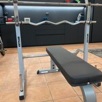 Panca piana kettler con porta bilancier + 2 bilanc
