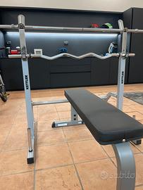 Panca piana kettler con porta bilancier + 2 bilanc
