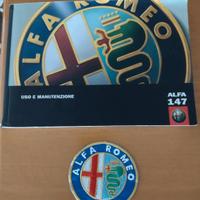 Libretto auto Alfa Romeo147 e stemma