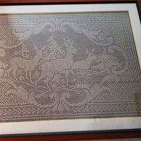 Lavoro a Uncinetto in Quadro Cervi 100 x 80 Cm