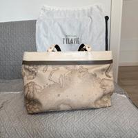 Borsa a spalla Alviero Martini bianco grigio