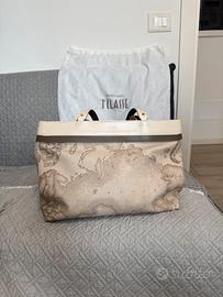 Borsa a spalla Alviero Martini bianco grigio