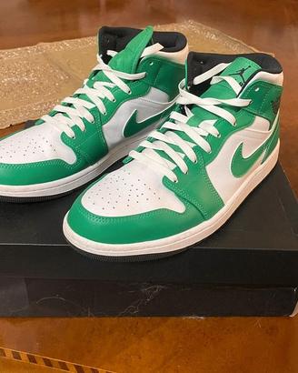 Jordan 1 Mid Green&White (taglia 45)
