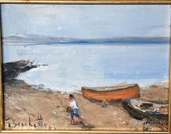 Gaetano Bocchetti Napoli Dipinto olio compensato