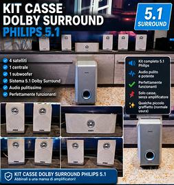 Philips 3900 Dolby Surround 5.1 – Kit Home Theater